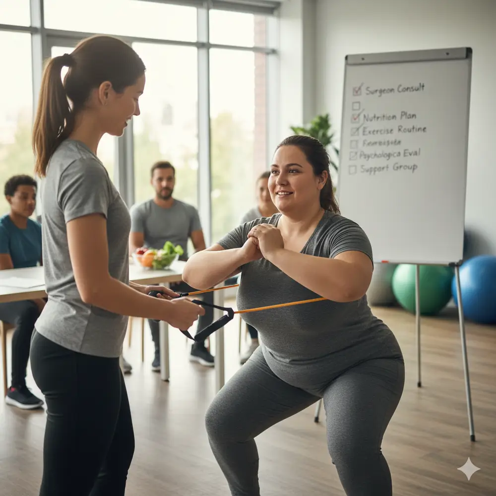 Proceso de preparación para la cirugía bariátrica - manga gástrica endoscopica